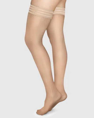 Swedish Stockings Mira Stay Ups In Neutral