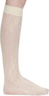 Swedish Stockings Off-white Rosa Lace Knee-high Socks