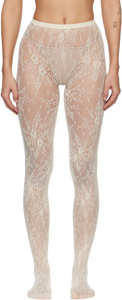 Swedish Stockings Off-white Rosa Lace Tights