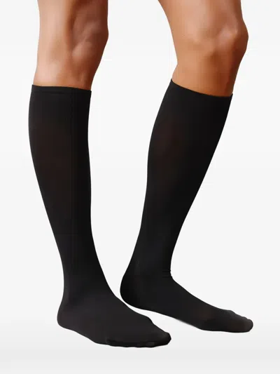 Swedish Stockings Olivia Knee-high Socks Set (set Of Two) In Black