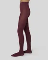 Swedish Stockings Olivia Premium Tights In Burgundy