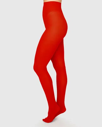 Swedish Stockings Olivia Premium Tights In Red