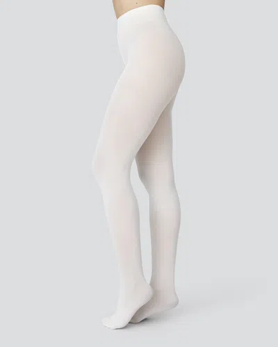 Swedish Stockings Olivia Premium Tights Ivory In White