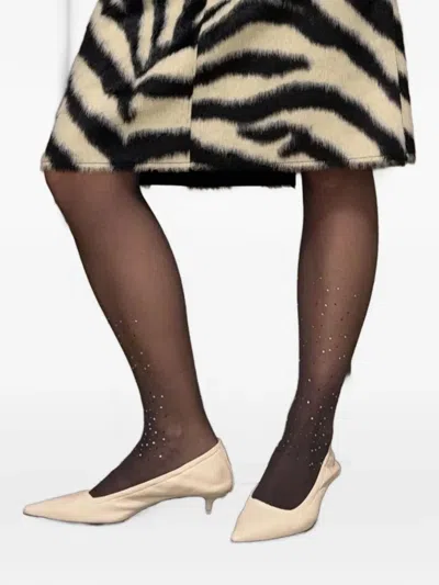 Swedish Stockings Pauline Crystal-embellished Tights In Black