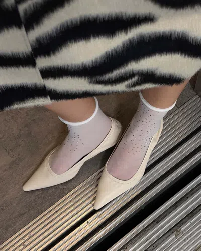 Swedish Stockings Pauline Rhinestone Socks In White