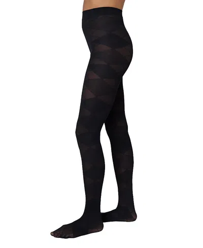 Swedish Stockings Rebecka Argyle Tights In Black