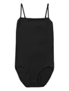 Swedish Stockings Ribbed Seamless Bodysuit In Black