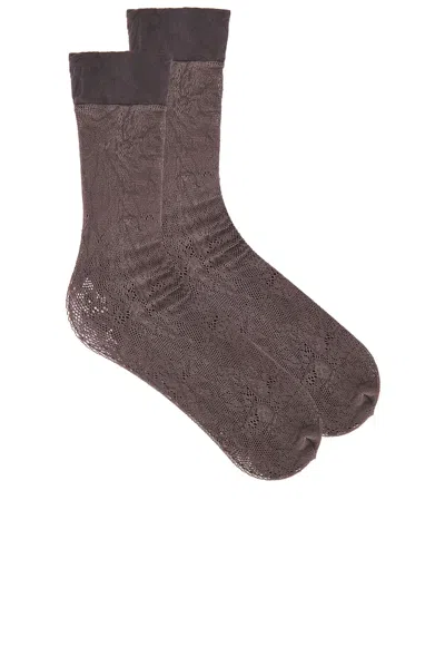 Swedish Stockings Rosa Lace Knee High Socks In Gray