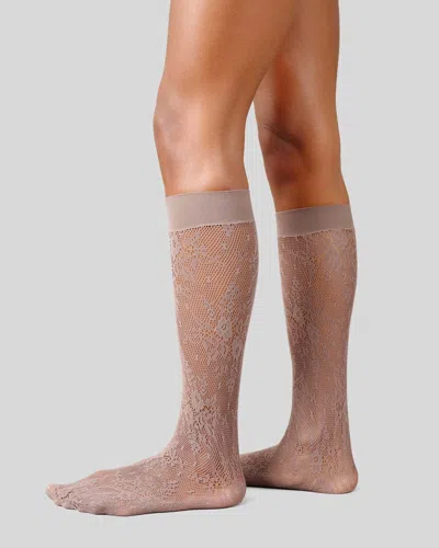 Swedish Stockings Rosa Lace Knee-highs In Neutral
