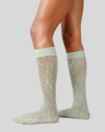 Swedish Stockings Rosa Lace Knee-highs In Green