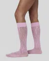 Swedish Stockings Rosa Lace Knee-highs In Pink