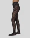 Swedish Stockings Rosa Lace Tights In Black
