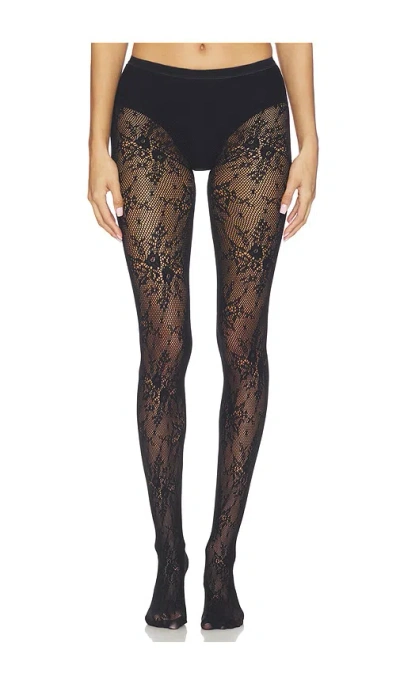 Swedish Stockings Rosa Lace Tights In Black