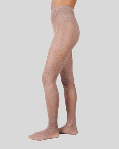 Swedish Stockings Rosa Lace Tights In Gray