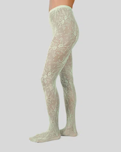 Swedish Stockings Rosa Lace Tights In Green
