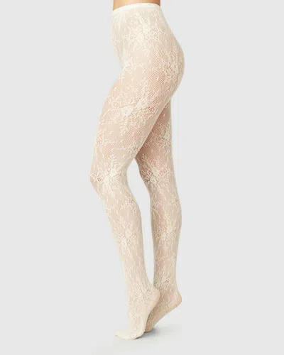 Swedish Stockings Rosa Lace Tights | Ivory In White