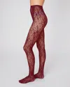 Swedish Stockings Rosa Lace Tights In Red