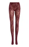 Swedish Stockings Rosa Lace Tights In Red