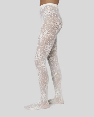 Swedish Stockings Rosa Lace Tights In White