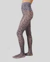 Swedish Stockings Roxana Tiger Tights In Gray
