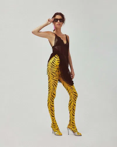 Swedish Stockings Roxana Tiger Tights In Multi