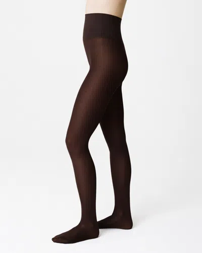 Swedish Stockings Sanna Glossy Tights In Dark Brown