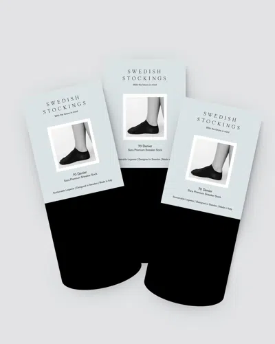 Swedish Stockings Sara Sneaker Socks Bundle: 3 Pairs In Black