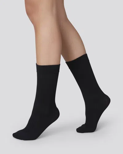 Swedish Stockings Signe Cotton Socks In Black