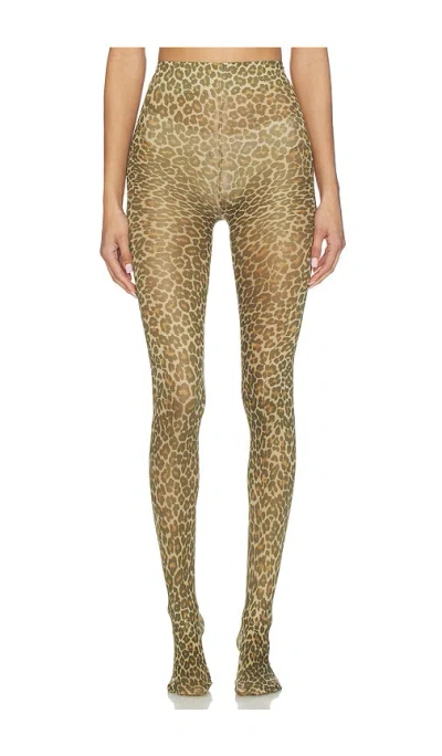 Swedish Stockings Softa Leo Tights In Animal Print