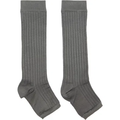 Swedish Stockings Ssense Exclusive Gray Long Sandal Socks