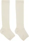 Swedish Stockings Ssense Exclusive Off-white Long Toeless Socks