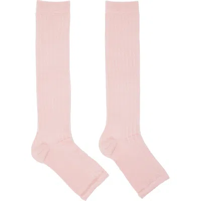 Swedish Stockings Ssense Exclusive Pink Long Sandal Socks