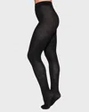 Swedish Stockings Tights Freja Organic Wool Svart