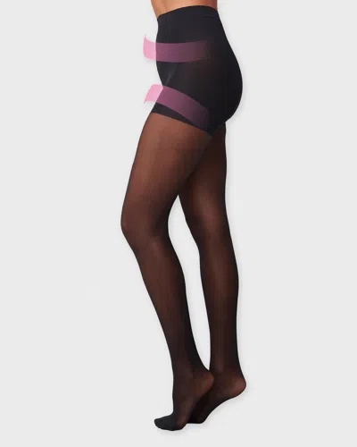 Swedish Stockings Tights Moa Control Top In Black