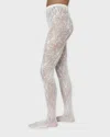 Swedish Stockings Tights Rosa Lace In White