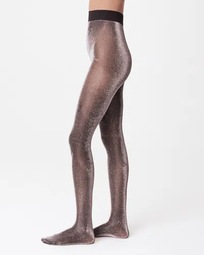 Swedish Stockings Tora Shimmery Tights In Mauve/silver