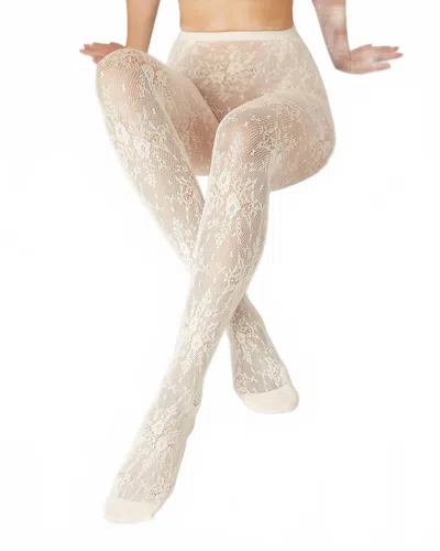 Swedish Stockings Women's Rosa Lace Tights In Ivory In White
