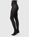 Swedish Stockings Ylva Fishbone Wool Tights In Black