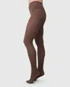 Swedish Stockings Ylva Fishbone Wool Tights In Brown