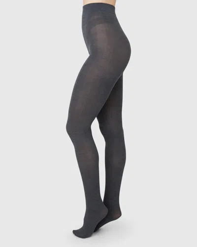 Swedish Stockings Ylva Organic Wool Blend Tights In Gray