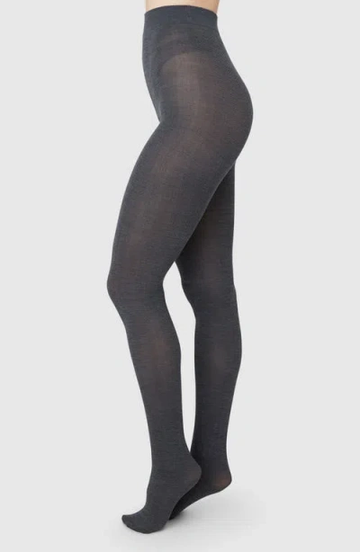 Swedish Stockings Ylva Organic Wool Blend Tights In Gray