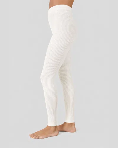 Swedish Stockings Zoe Ribbed Leggings In White