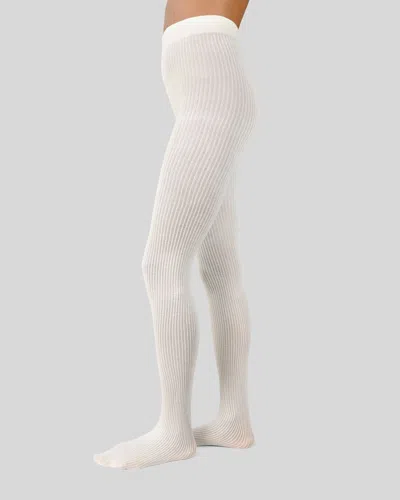 Swedish Stockings Zoe Ribbed Tights In White