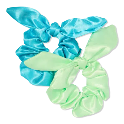 Sweet & Shimmer Satin Bow Scrunchie Duo