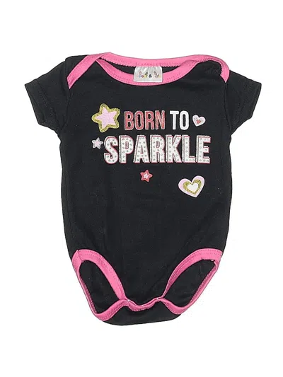 Pre-owned Sweet & Soft Babies' Short Sleeve Onesie In Black