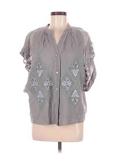 Pre-owned Sweet By Miss Me 3/4 Sleeve Blouse In Gray
