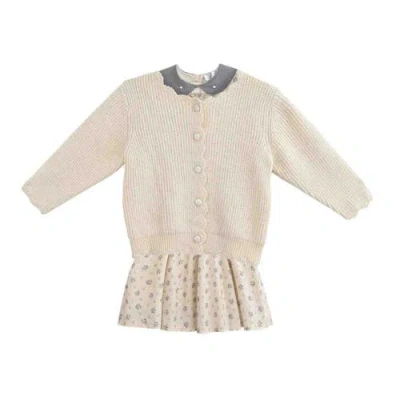 Sweet Cactus Kids'  Bloom Dress Set In Neutral