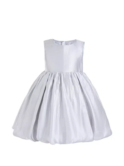Sweet Cactus Kids' Bow-detail Dress In Gray