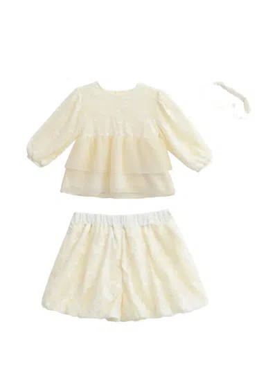 Sweet Cactus Embroidered Babygrow Set In Neutral