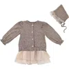 Sweet Cactus Ruffle 3-piece Outfit Set In Brown